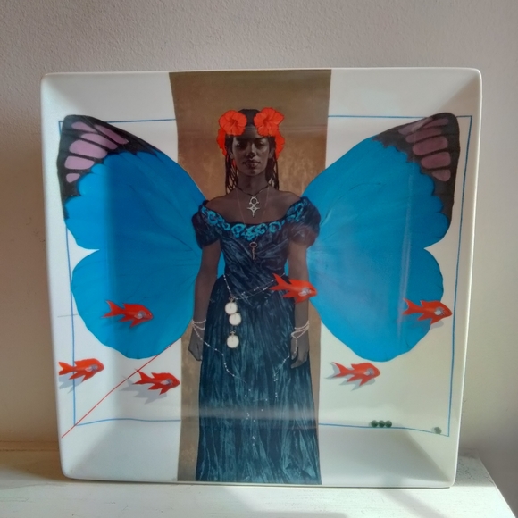 LAST ONE Jorge Severino Arte de Cafe 11" serving plate - Picture 1 of 10